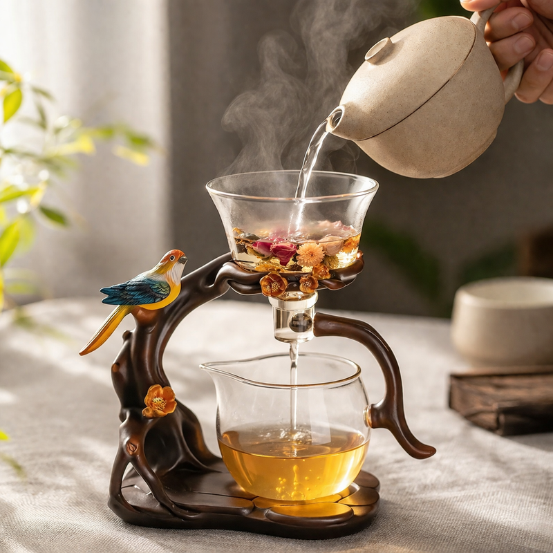 Pour hot water
